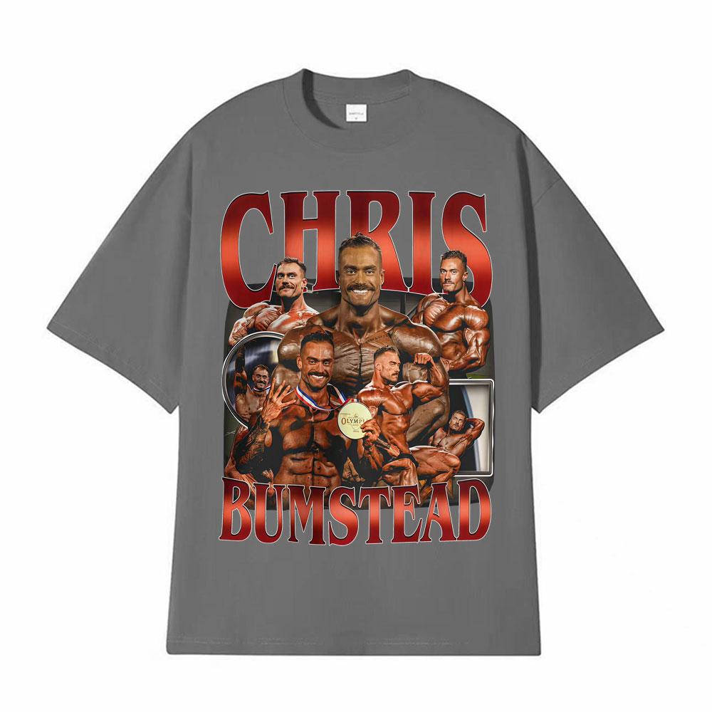 Chris Bumstead Bodybuilding Funny Gym T Shirt Men's Clothing Harajuku High Street Tee Shirt Male 100% Cotton Oversized T-shirts