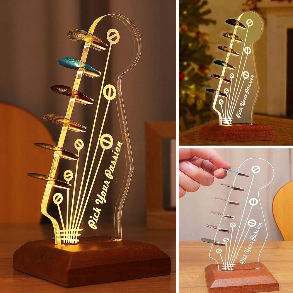 Wooden Base Guitar Rack Storage Light Rack  for MusicEnthusiasts