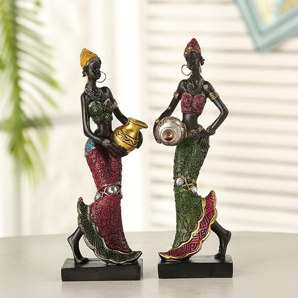 African Figurine Women Figure Art Piece for Bedroom Living Room Office Home