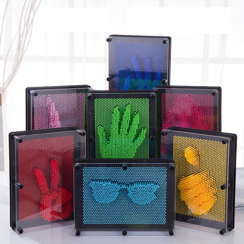 Vibrant Funny Game 3d Clone Shape Pin Art Pinscreen Hand Mold Toy For All Ages