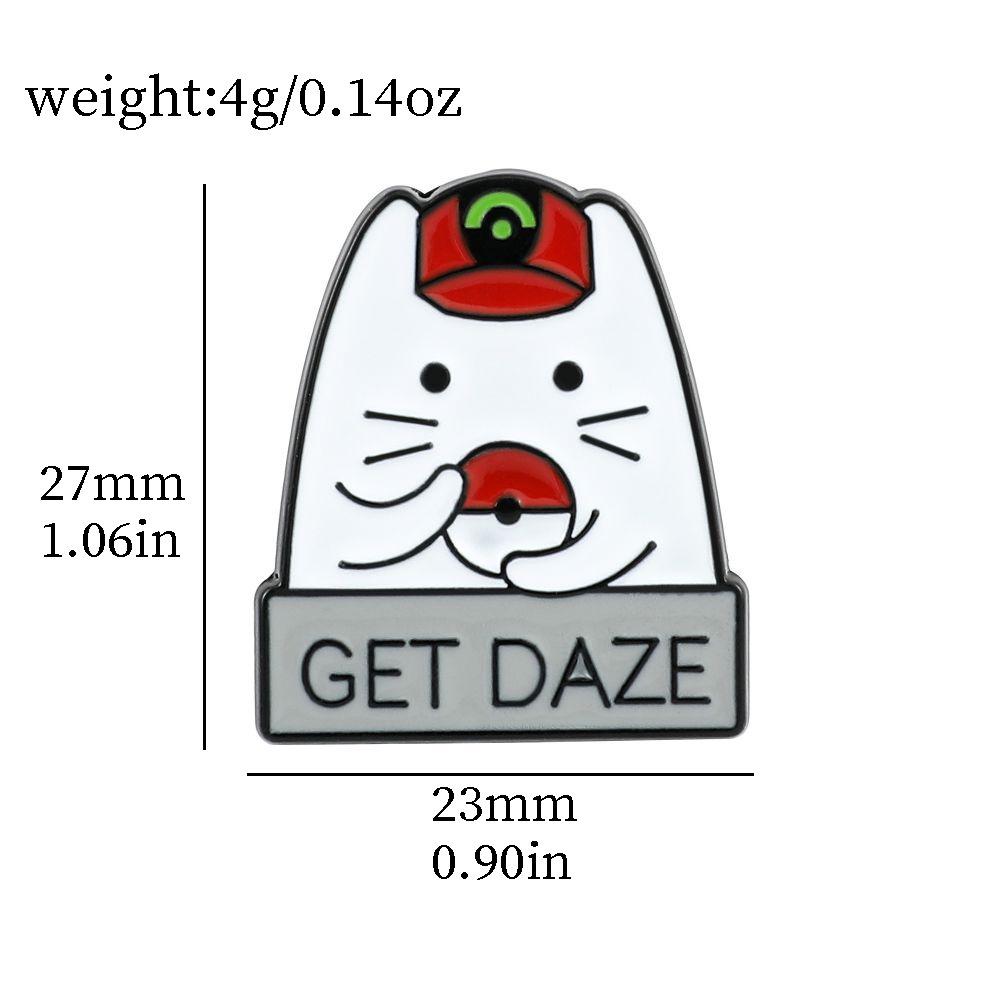 Cute Cartoon Creative Funny Cat Brooch Cartoon Character Magic Cat Metal Badge Bag Accessories Pin