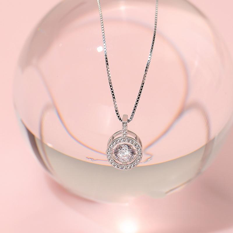 

Серебро S925 Корейский стиль Простая подвеска-ожерелье для женщин - Цепочка для ключиц Рождественский подарок для девушки. S925 Silver