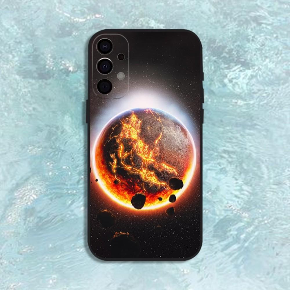 Saturn Solar system Phone Case For Samsung S25,S24,S21,S22,S23,S30,Ultra,S20,Plus,Fe,Lite,Note,10,9,5G Black Cover