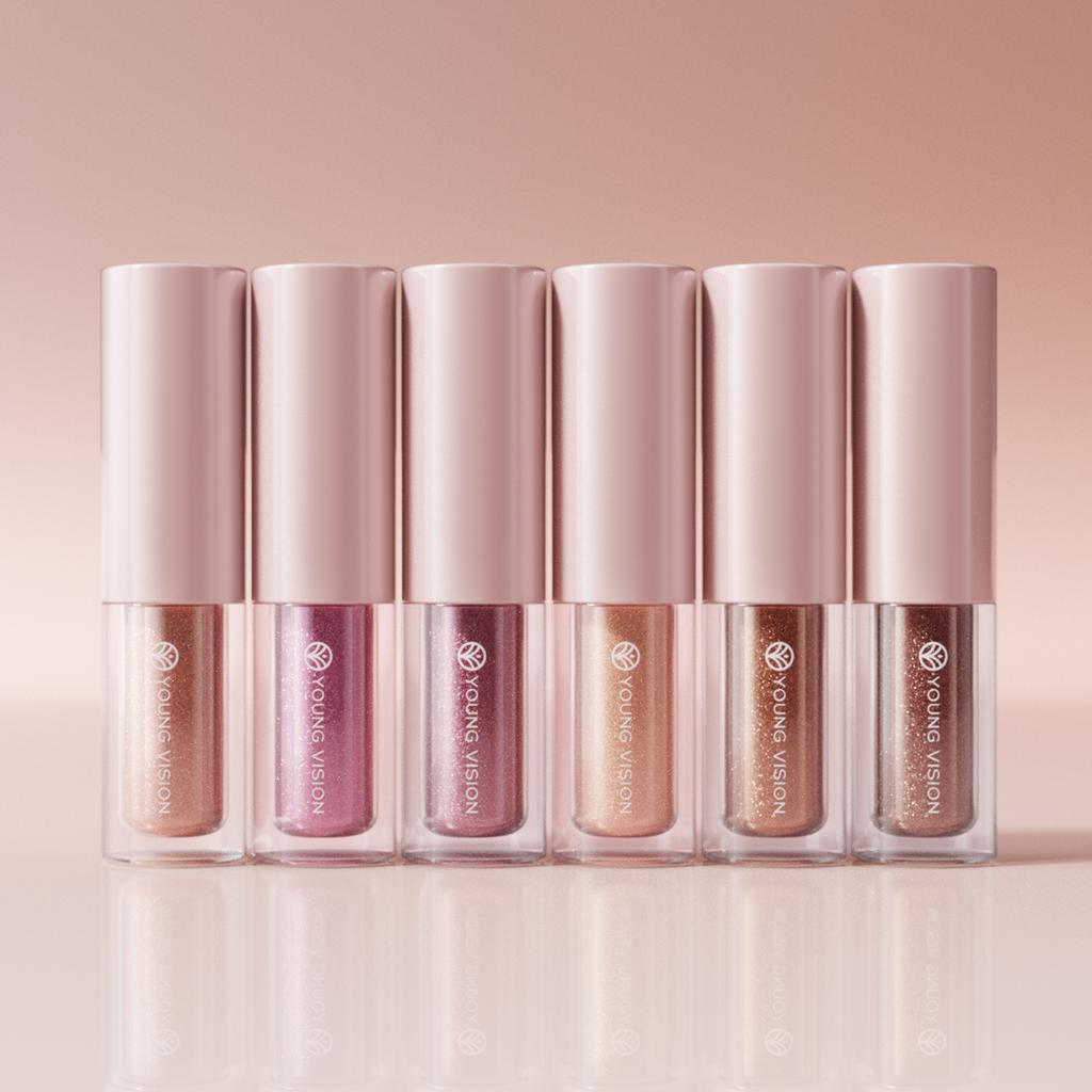 6-color Waterproof Metallic Liquid Eyeshadow Sparkle Glitter Eye Pigment Long Lasting Quick Dry Eye Makeup for Women