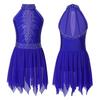 Figure Skating Dress for Girls Shiny Rhinestone Ice Skating Dress Ballet Dance Leotard Dress for Competition Costume
