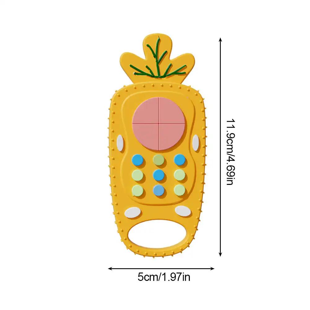 Non-Toxic Baby Silicone Teether Toys Remote Control Shape Teether Rodent Gum Pain Relief Teething Toy Kids Sensory Educational Healthcare