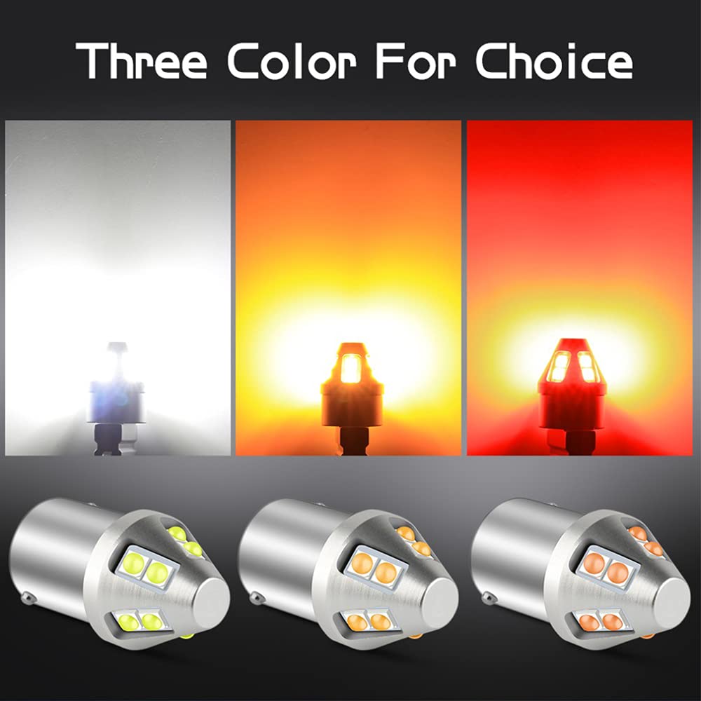 HooMoo S25 LED Single Turn Signal Amber 1156 G18 BA15S 12V21W P21W P21W 180