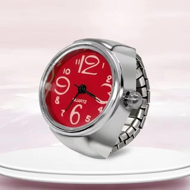 New Ring Watch Creative Circular Dial Alloy Shell Finger Couple Men And Women