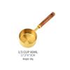 Gold-Plated Stainless Steel Measuring Cups & Spoons Set with Acacia Wood Handles – 8 Pieces