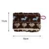 Retro Faux Fur Coin Purse, Vintage Key Chain Pouch, Cute Plush Bag For Lipstick Id Cards & Essentials