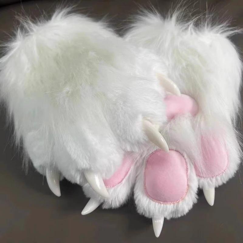 Kawaii Cartoon Cosplay Kostüm Handschuhe Fellige Fursuit Plüsch Katzenpfoten Handschuhe Quietschend Kig Warm Cosplay Requisiten Geschenke