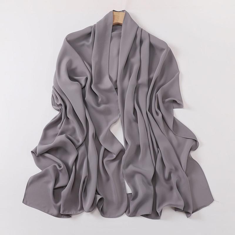 Muslim Spring Modal Chiffon Shawls Scarf for Women Plain Soft Jersey Hijab Scarves Big Size Headscarf Islamic Turban Headband