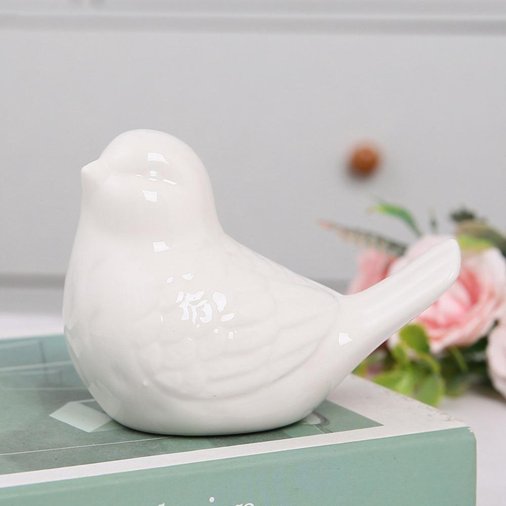 1/2PCS New Ceramic Bird Ornaments 6 Colors Decoration Crafts Simulated Bird Simulated Animals Home Decor