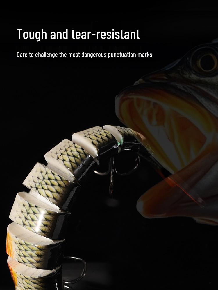 Best-Selling Realistic Multi-Jointed Fish Bait, 26g, 12cm, Eight-Section Sinking Lure for Sea Fishing