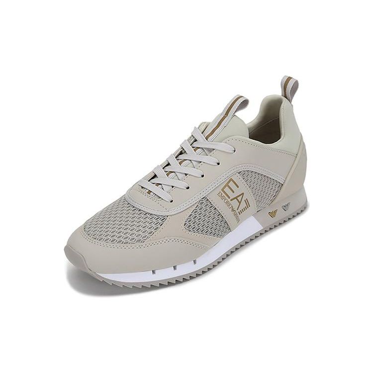 Emporio Armani Comfortable Sports Low-Top Casual Shoes Unisex Sneakers Light-Gray X8X027XK050Q228
