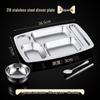 Lunchtablett-Set aus Edelstahl 316 mit 5 Fächern
