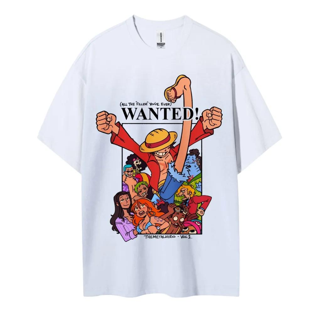 ONE PIECE Tshirt Mens Pure Cotton Casual  Round Neck Tshirt Short Sleeve Clothing Summer Sports Casual Short Sleeve Top