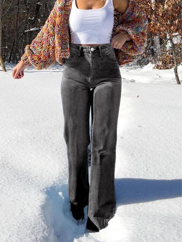 TikTok Hot Seller: Plus Size High Stretch Denim Narrow & Wide Leg Pants for Cross-Border Europe & America, Professional Use Only