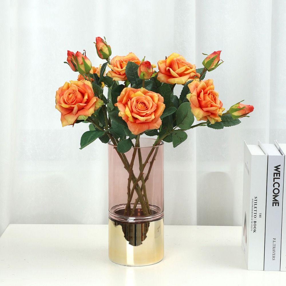 

Свадебный декор, украшение дома, ветка, букет, искусственные цветы, сушеные цветы, роза, искусственная роза