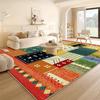 Bohemian Style Living Room Carpet Colorful Stripes Bedroom Rugs Easy Care Luxury Decorative Rugs Washable Large Size Carpets