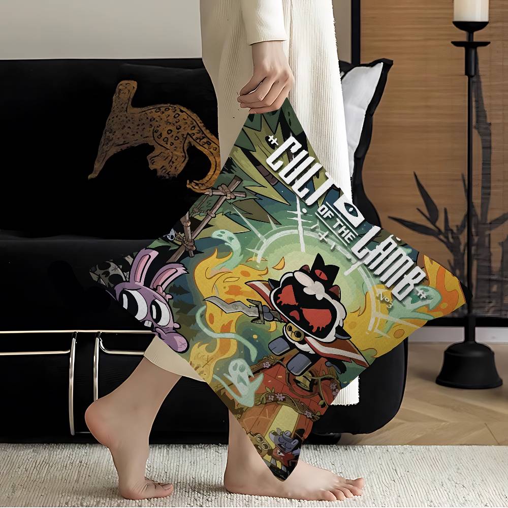 Game C-Cult Of The L-Lamb Personalized Pillow Cover Kids Bedroom Wild Party Decor Pillowcase kid Birthday shower Gift