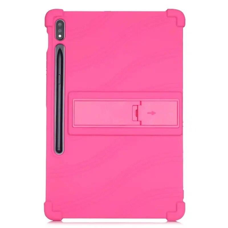 Case For Samsung Galaxy tab S9  Plus FE 12.4 Cover For Tab S9 11incs SM-X810 X816B Kickstand Funda with 4 Shockproof Airbags Soft Silicone