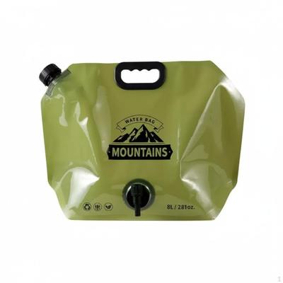 Folding Water Bag Large Capacity Camping Food Grade for Music Festival Army Green