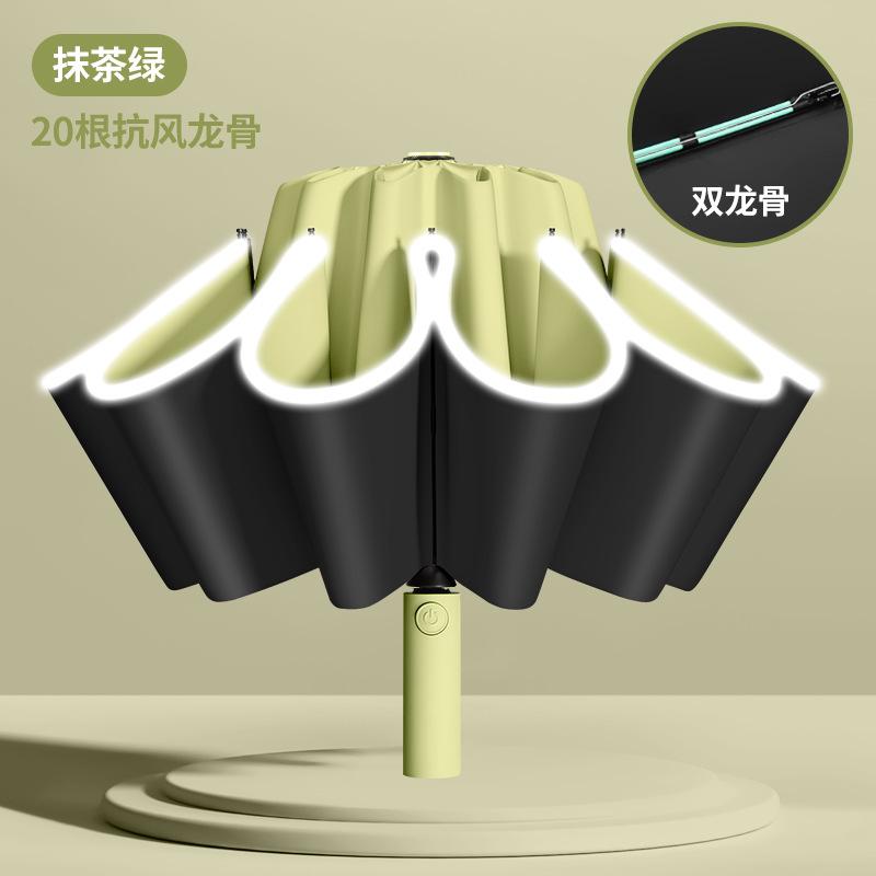 Large oversized men's double reinforced wind-resistant safety reflective strip sun protection parasol outdoor