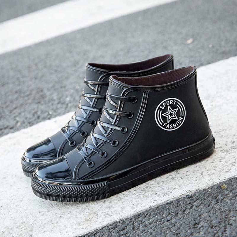 Новые женские водонепроницаемые короткие резиновые сапоги 41 — фото 13