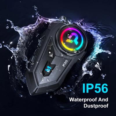 BT6.0 Motorcycle Intercom Helmet Headset 300M Wireless Interphone Earphone Handsfree Waterproof 1000mah Battery For 2 Riders