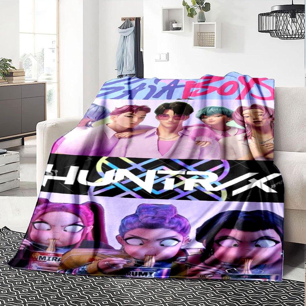1 Stück Hunter X Kopo Gruppe - Thematische Flanelldecke - Geeignet für Bett, Heimdekoration, Abschlussgeschenke, Ostern, Schulanfang, WeihnachtenA37