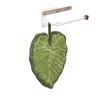 Monstera Leaf Wall-Mounted Hand Towel - Absorbent Coral Fleece for Bathroom & Kitchen