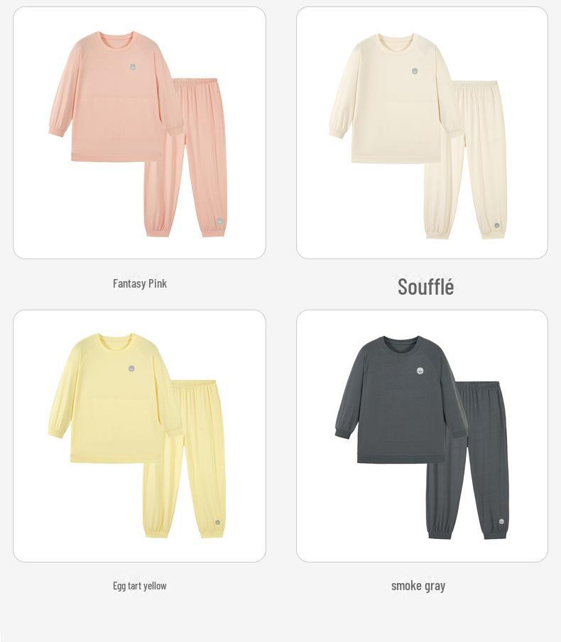 Spring & Summer Lyocell Pajamas - Unisex Children's Loose-Fit Belly Protection for Teens