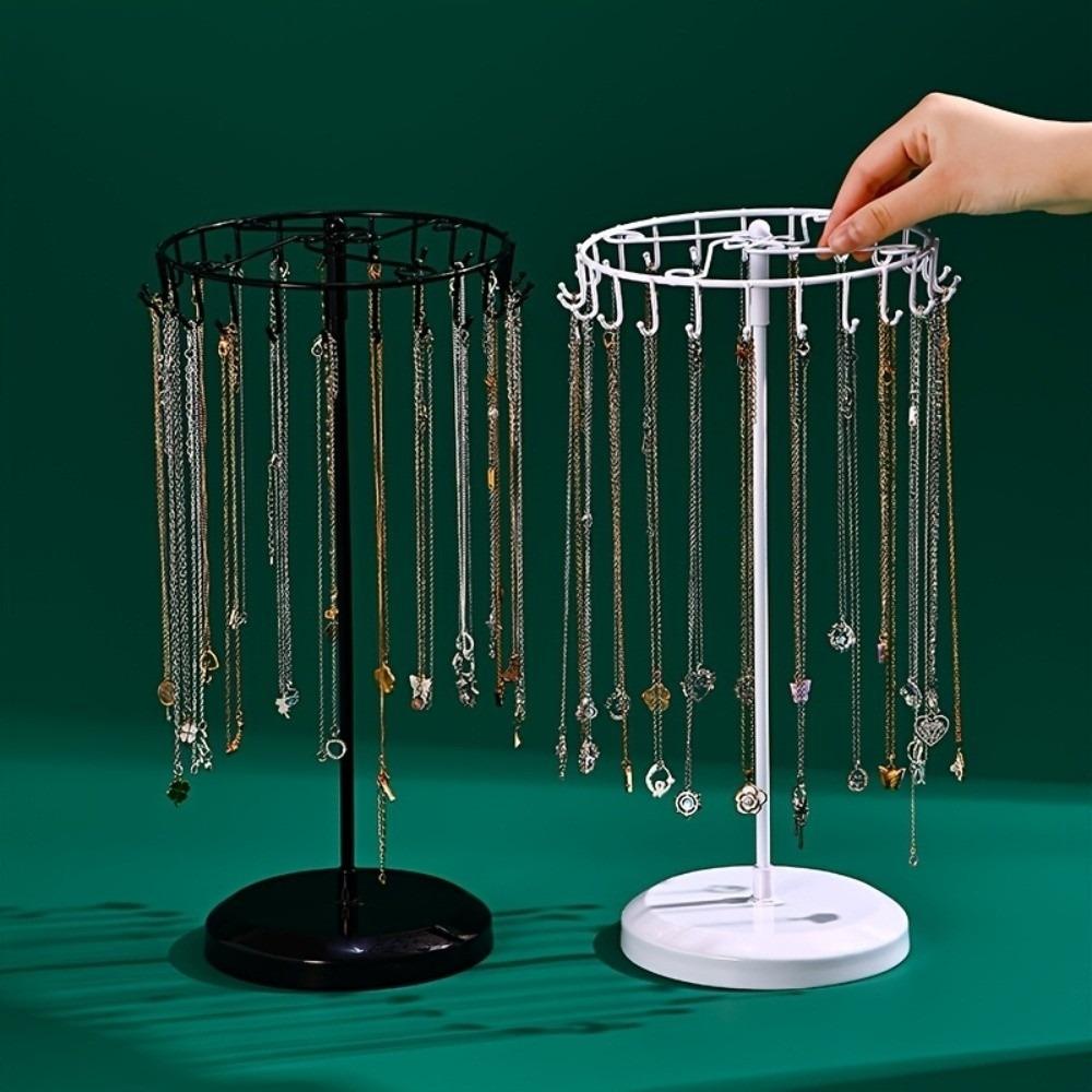 Rotating Jewelry Display Stand Removable Necklace Holder Jewelry Storage Rack Jewelry Storage