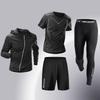 Men's Quick-Dry Sports Suit: High-Elastic Fitness Tights for Running, Training, Basketball, Cycling, Morning Jogging - Perfect for Spring & Autumn.