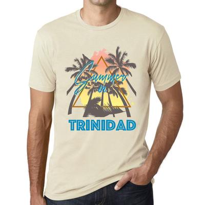 Men’s Vintage Tee Shirt Graphic T Shirt Summer Triangle Trinidad Natural