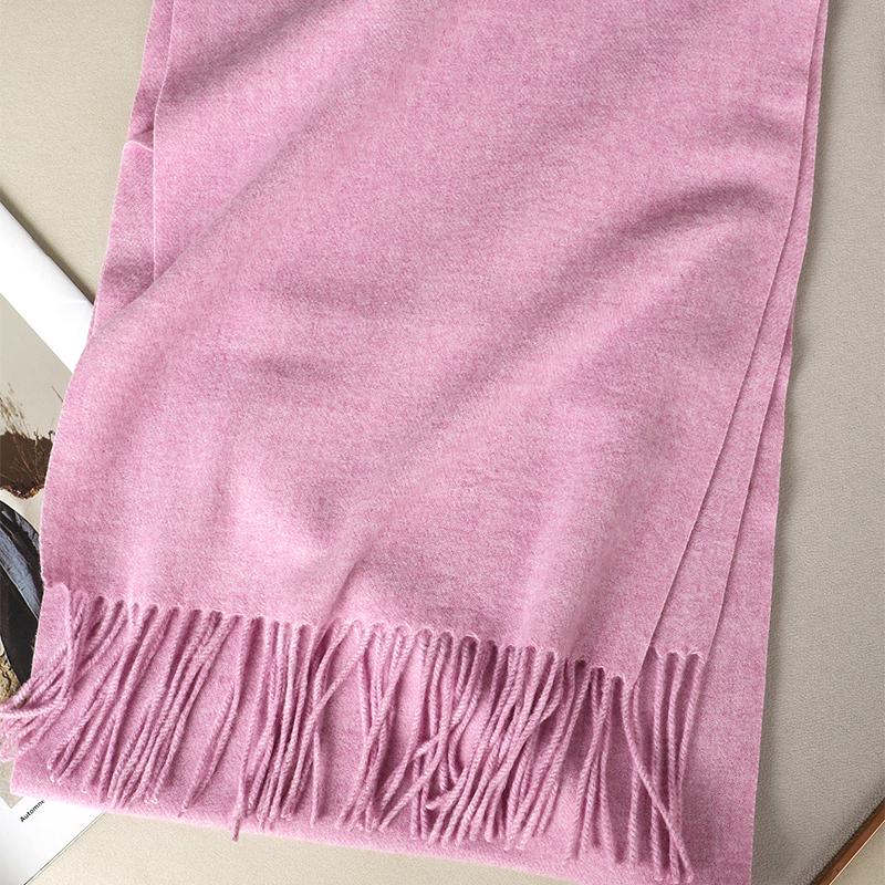 Kaffee Schal für Damen Lange Warme Kaschmirschals Winter Hijab Einfarbig Damen Stola Wickel Weiblich Pashmina Bandana Kopftücher
