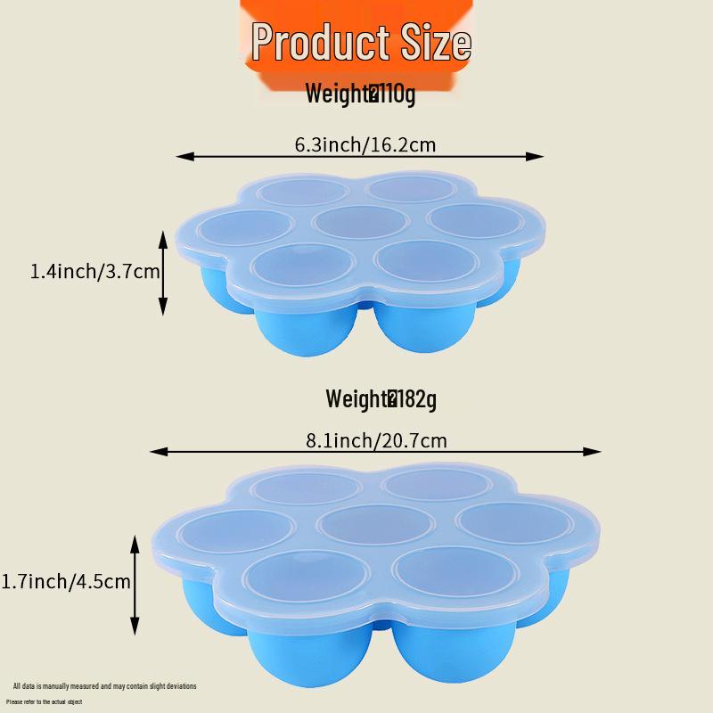 Baby Food Silicone Freezer Tray with Lid - High-Temperature Resistant, Sealed Compartment Mold