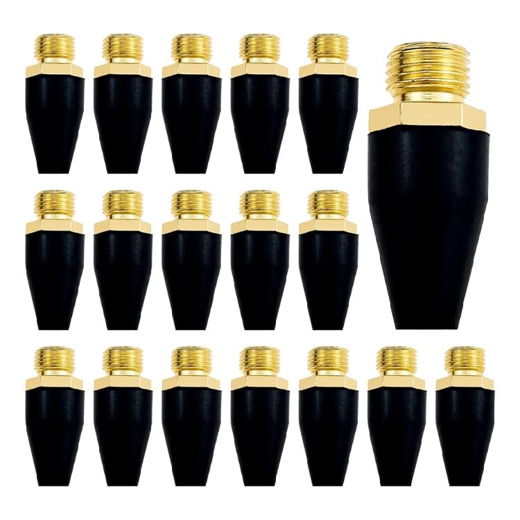 20 Pcs Black Rubber Tip Air Nozzle for Air Blow Handguns Tool Air Tool Parts