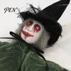 Scary Party Hanging Decor Spooky Witch Halloween Decoration, Ghost Ornament Scene Layout Supplies for Haunted House, Indoor Outdoor Tree Yard