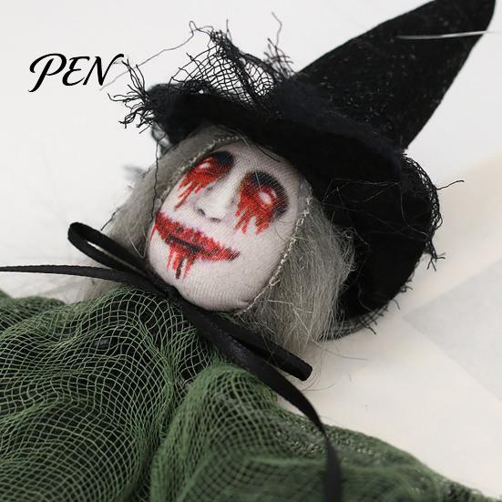 Scary Party Hanging Decor Spooky Witch Halloween Decoration, Ghost Ornament Scene Layout Supplies for Haunted House, Indoor Outdoor Tree Yard