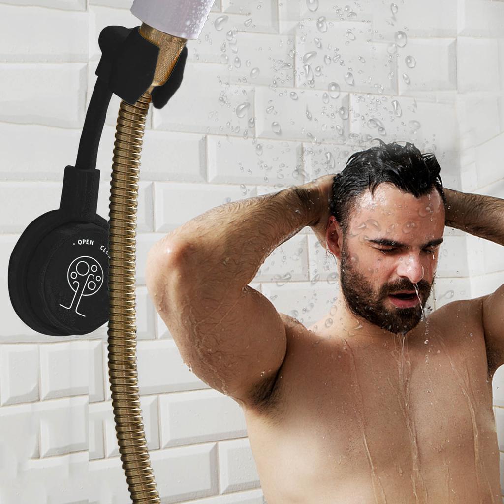 Rotatable Shower Head Wall Mount Holder No-Punching Shower Rack