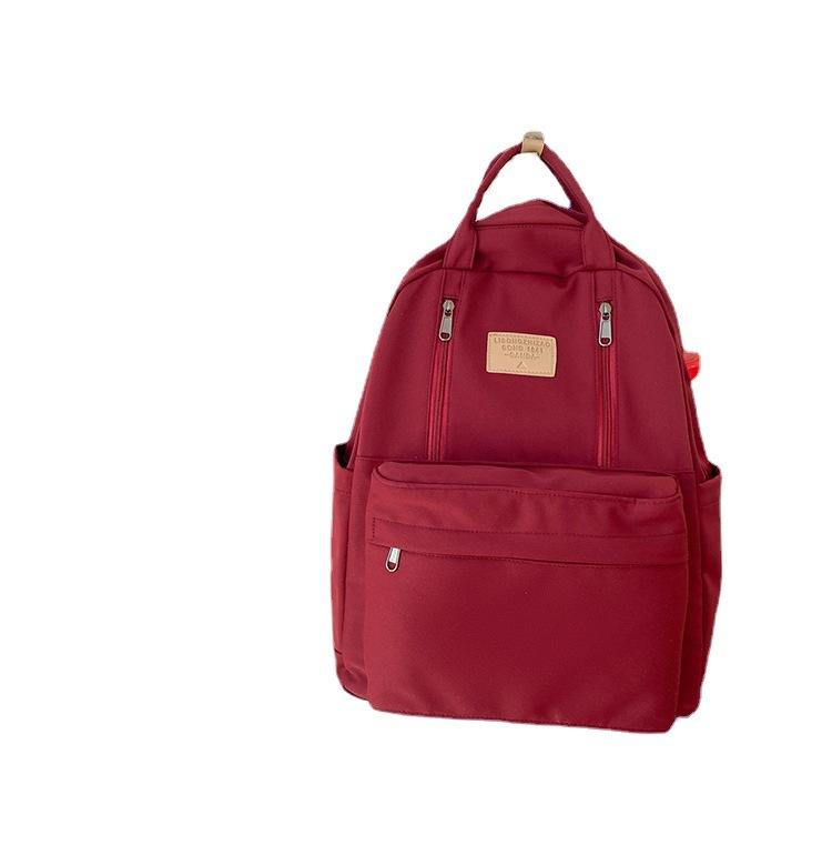 Schoolbag female Korean version ulzzang college style small fresh cute drawstring hairball soft girl student transparent backpack