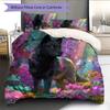 Floral wolf  Pattern Bedding Quilt Set Quilt Cover Pillowcase Home Decoration  Gift (1 * duvet cover + 2 * pillowcase, without core)