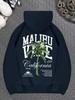 Men's Coconut Tree Print Hooded Sweatshirt
