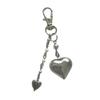 Silver Love Heart Purse Pendant Versatile Silver Heart Bag Accessory Elegant Heart Pendant Bag Hanging Adornment