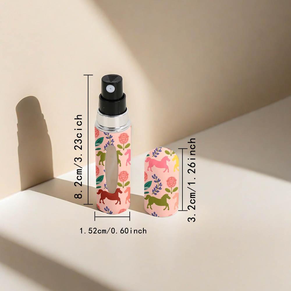Portable 5ml Mini Perfume Bottle Refillable Essential Oil Alcohol Spray Rotating Bottle Empty Cosmetic Containers
