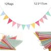 Colorful Imitation Linen Pennant for Birthday, Party, Christmas, Wedding Decor
