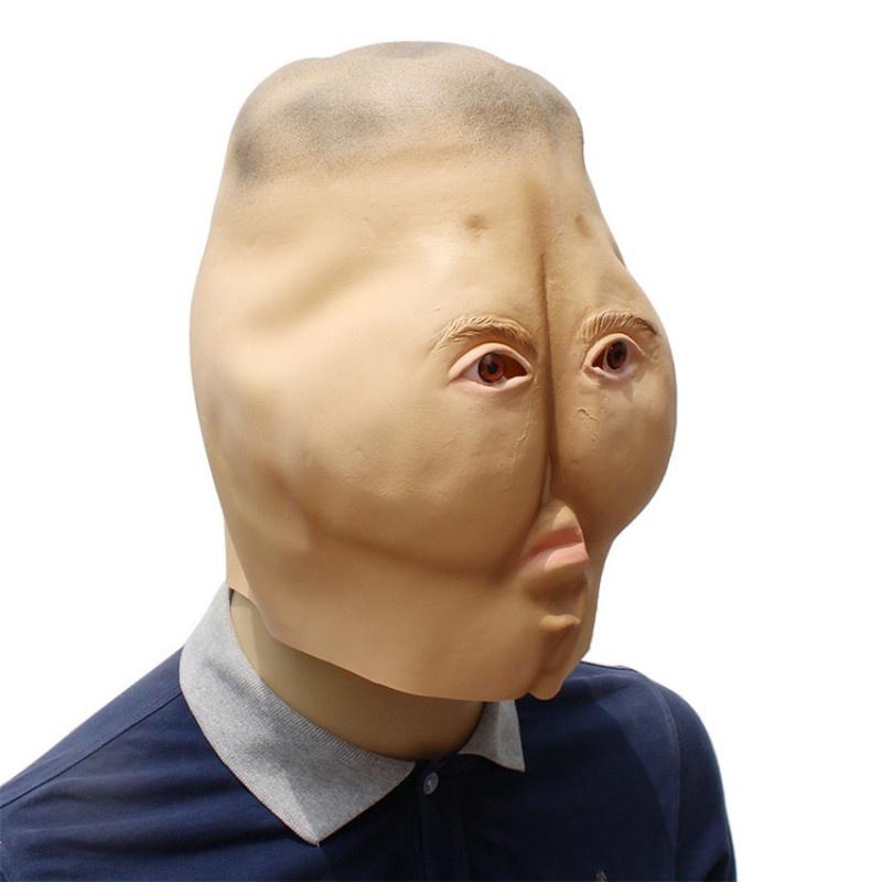 Lifelike Halloween Party Mask Featuring Eco-friendly Latex Butt Head Design
