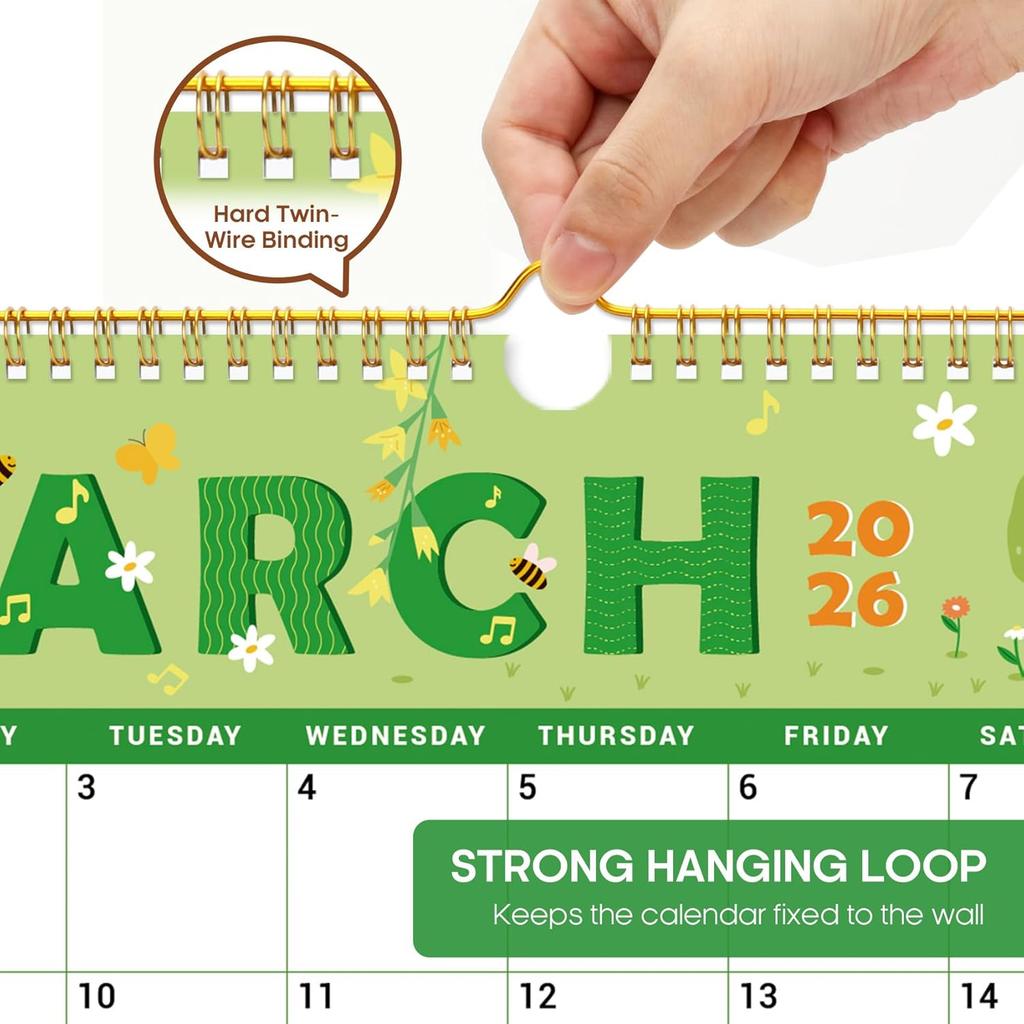 2026 Calendar,18-Month Wall Calendar Runs from Jan 2026 to Jun 2027, 11.5" x 14.7", Large Monthly Calendar with Twin-Wire Binding, Perfect for Home